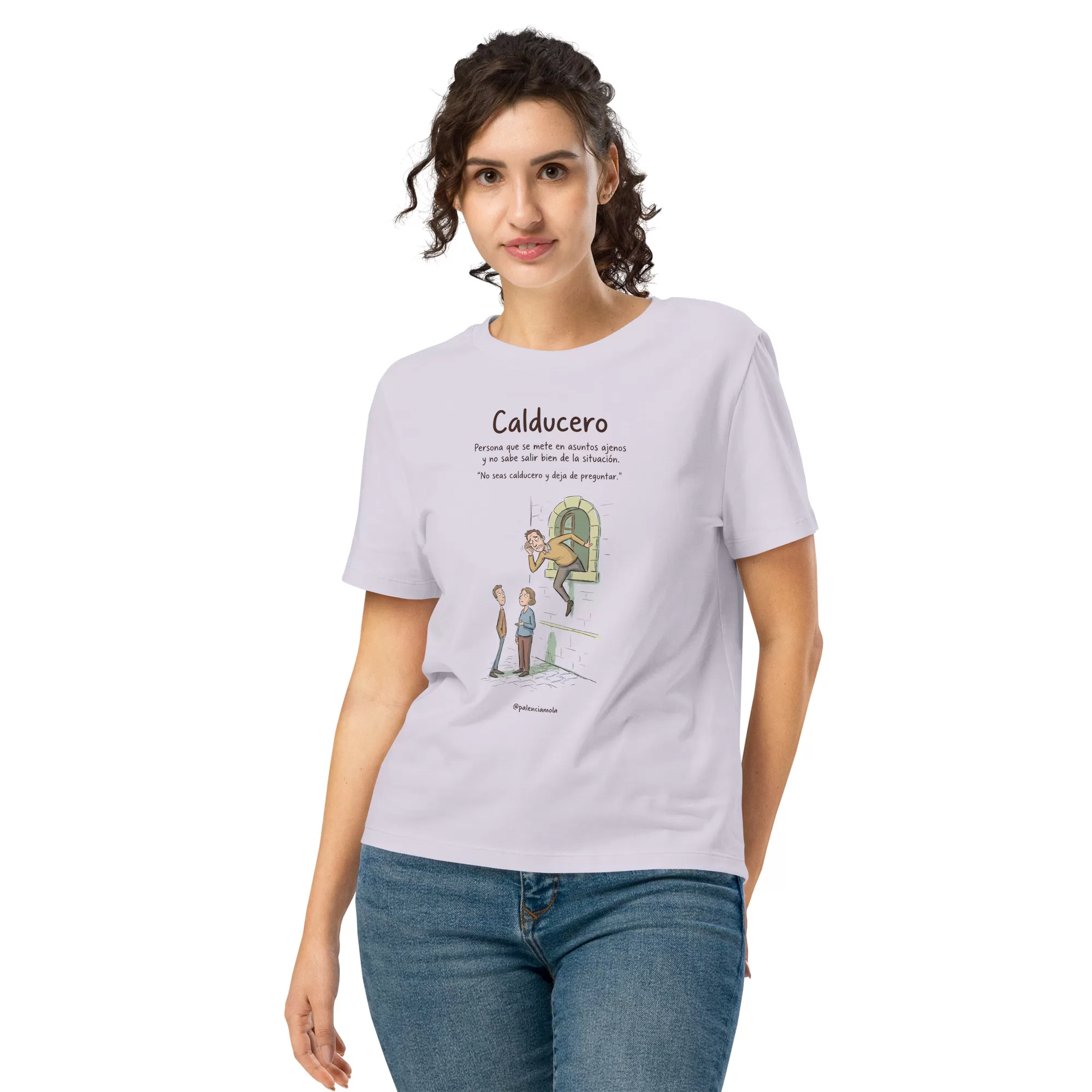 Calducero - Diccionario Palentino - Camiseta orgánica con cuello acanalado para mujer - Imagen 2