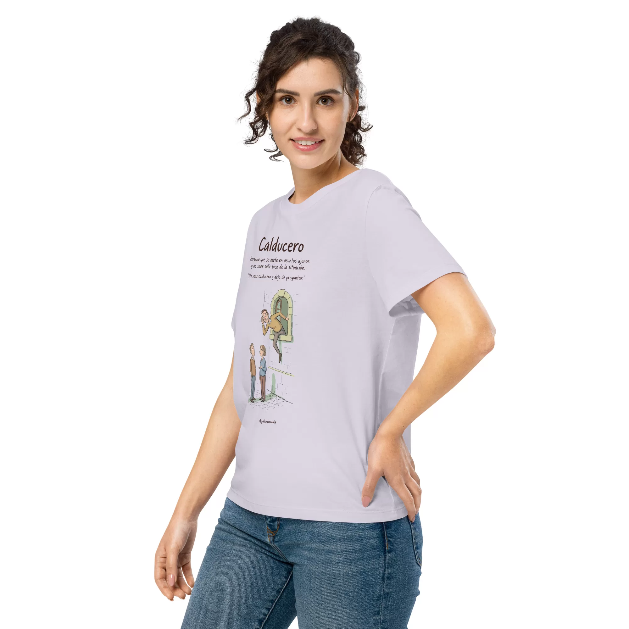 Calducero - Diccionario Palentino - Camiseta orgánica con cuello acanalado para mujer - Imagen 4