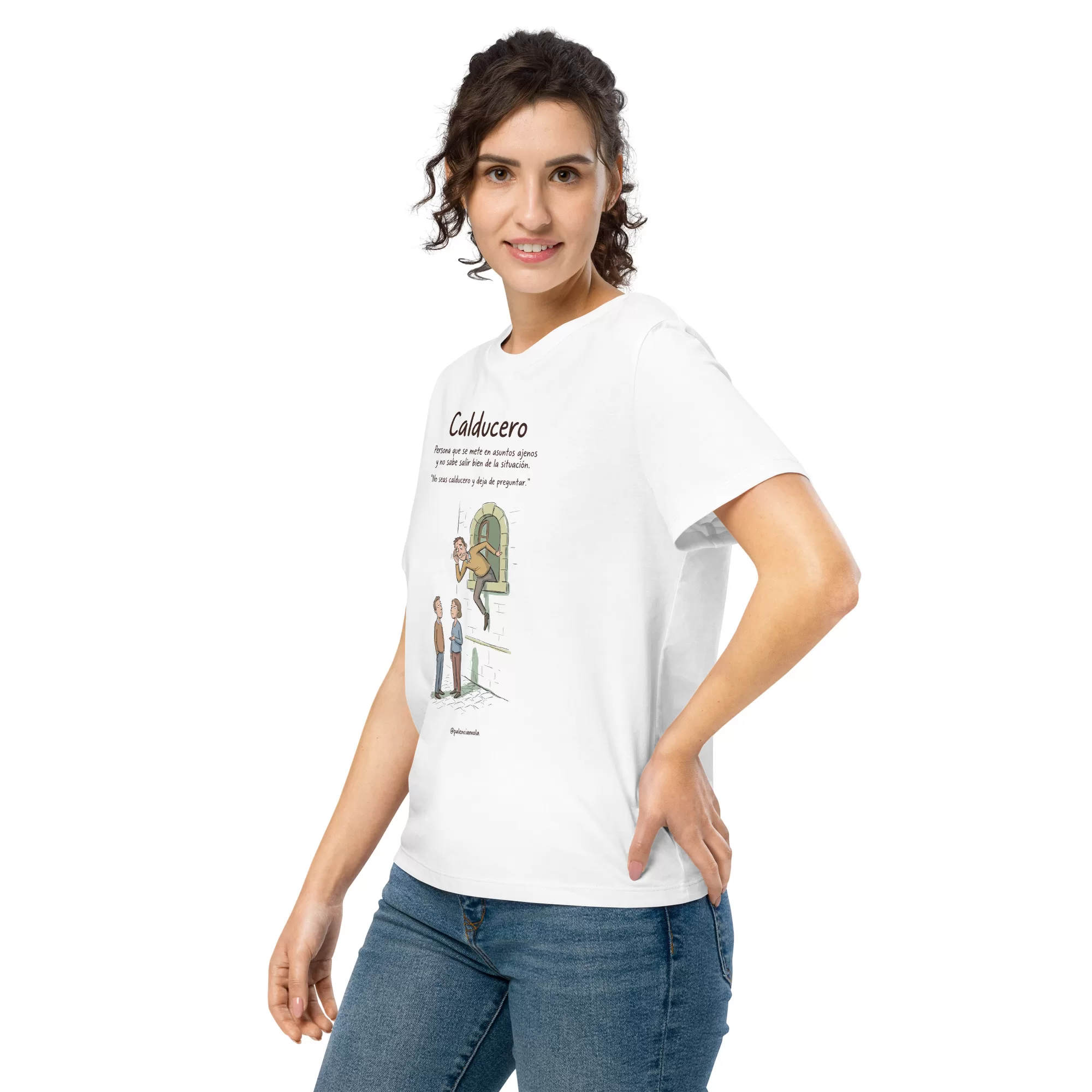 Calducero - Diccionario Palentino - Camiseta orgánica con cuello acanalado para mujer - Imagen 8